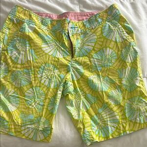 Lilly Pulitzer Yellow and Green Women's Shorts